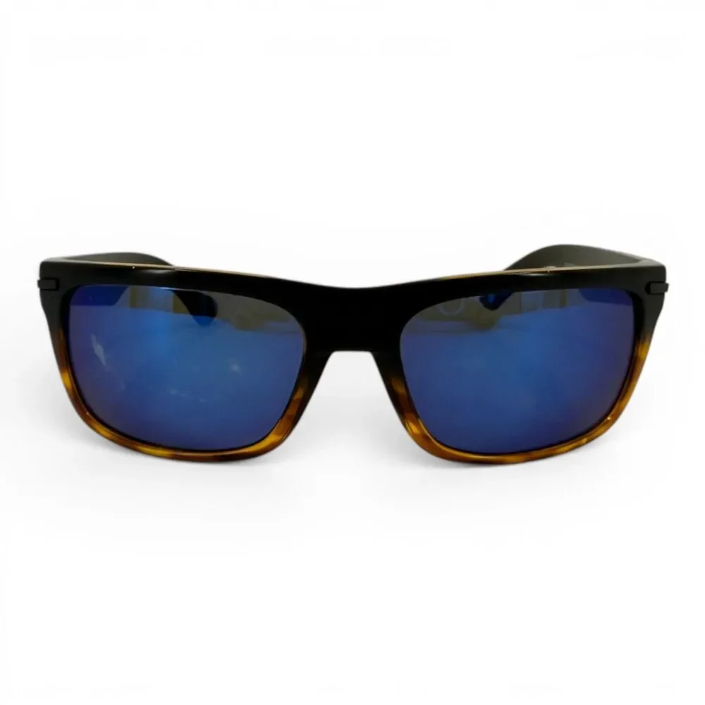 Kaenon Burnet Polarized Sunglasses Matte Black + Tortoise Pacific Blue Mirror